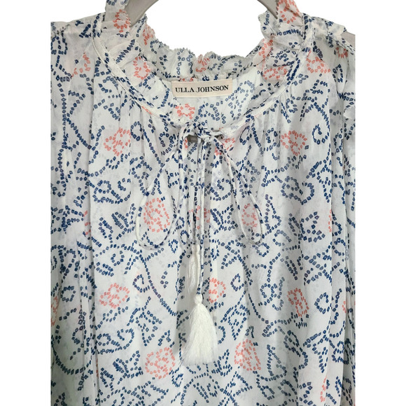 Ulla Johnson Dunia Silk Cold Shoulder Blouse Size 0 - Picture 5 of 10